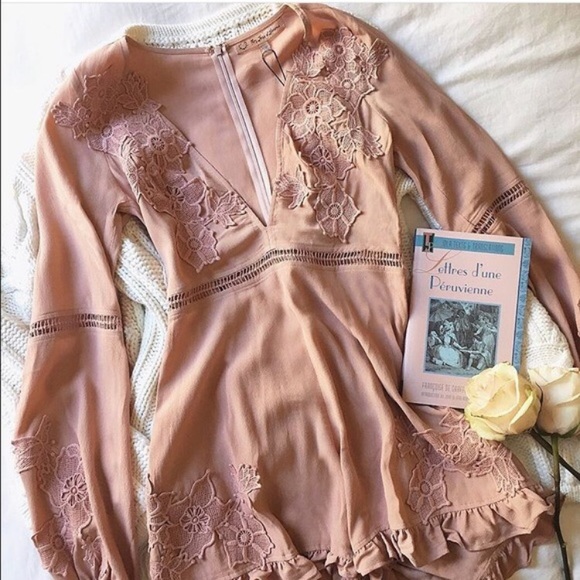 For Love And Lemons Pants - For Love And Lemons Floral Romper Lilou